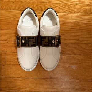 Fendi zucca FF Logo leather sneakers